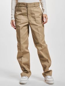 Jeans casual da donna Dickies con tasche con cerniera, beige