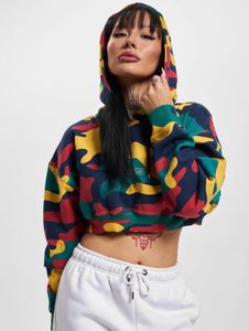 lässiger Dangerous DNGRS Damen Hoodie Kordelzug Kapuze mit Baumwolle Camouflage