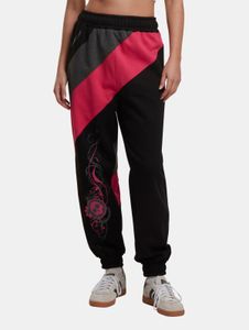 Comfortable Dangerous DNGRS women's trousers with cotton, black/pink