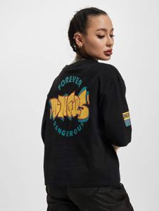 sporty Dangerous DNGRS women's T-shirt with cotton, black