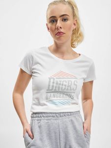 bequemes Dangerous DNGRS Damen T-Shirt mit Baumwolle Weiß