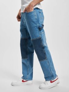 stylische Tommy Jeans Herren Jeans Straight Fit Reißverschluss Taschen mit Baumwolle Blau
