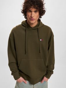 weicher Tommy Jeans Herren Hoodie mit Baumwolle Oliv-Grün