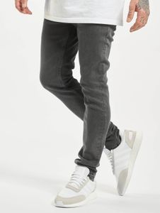 Jean skinny stretch pour homme Comfortable Denim Project, gris, avec fermeture éclair et coton.