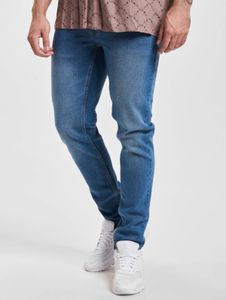 stylische Denim Project Herren Jeans Skinny Fit Stretch Reißverschluss mit Baumwolle Blau