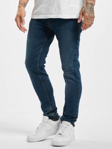 stylische Denim Project Herren Jeans Skinny Fit Stretch Reißverschluss mit Baumwolle Blau