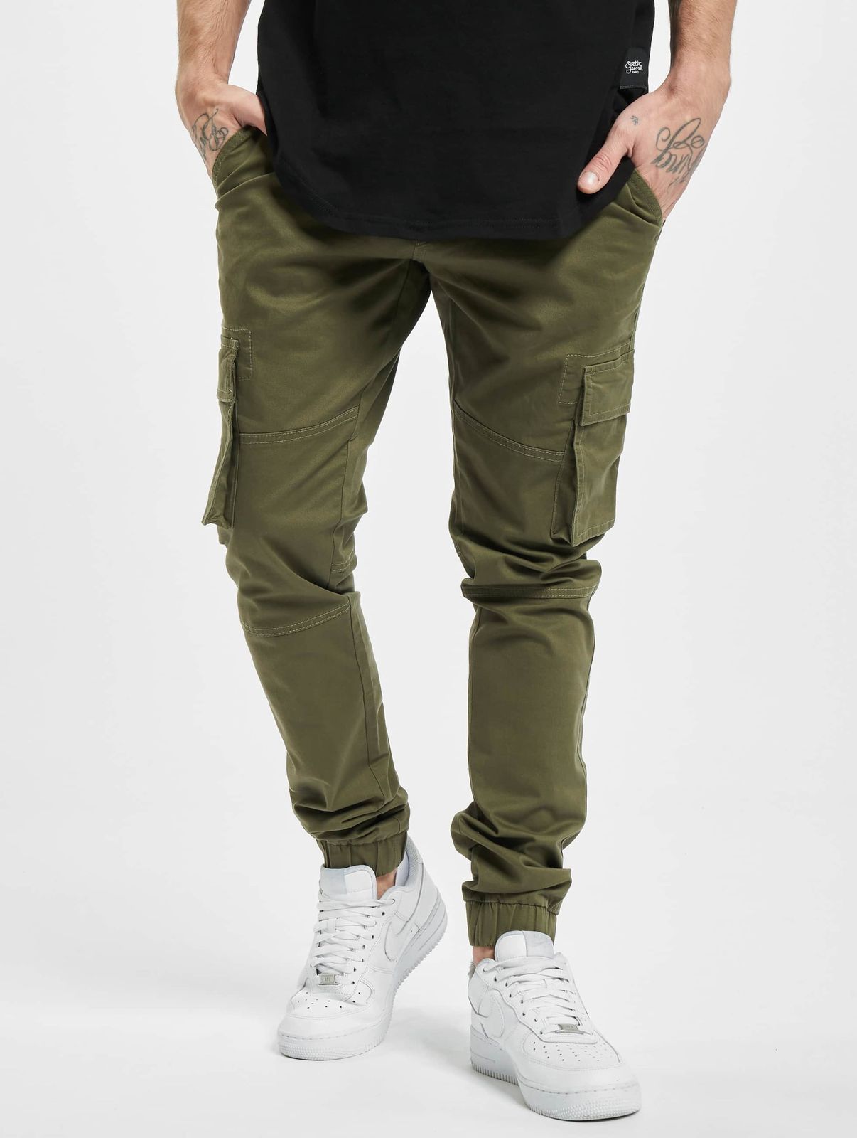 Jeans elasticizzati da uomo Stylish Denim Project in cotone, colore verde