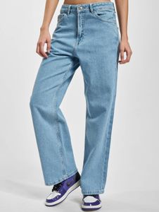 Jeans da donna Stylish Denim Project, vestibilità dritta, tasche con zip, blu