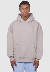 bequemer Dropsize Herren Hoodie Rippbündchen Kapuze mit Baumwolle Beige