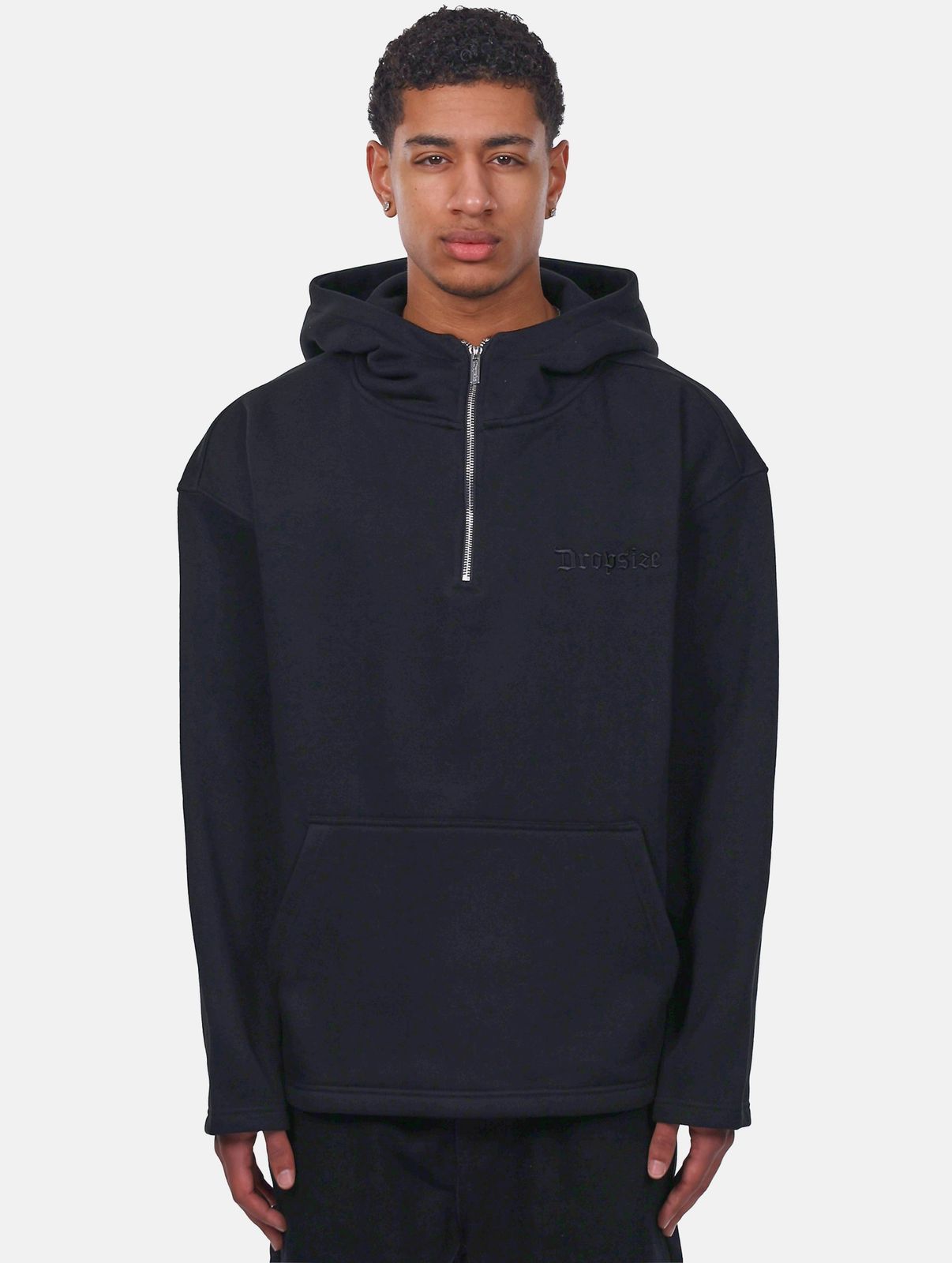 Dropsize Herren Hoodie mit Reißverschluss und Kapuze aus Baumwolle
