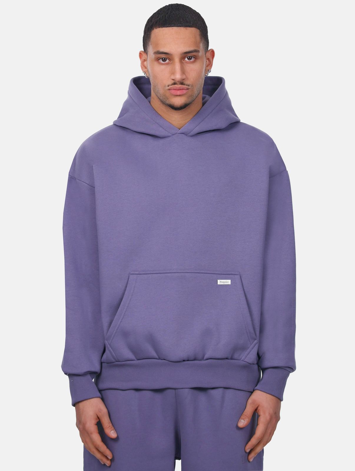 Dropsize Herren Hoodie Kapuze Baumwolle Violett