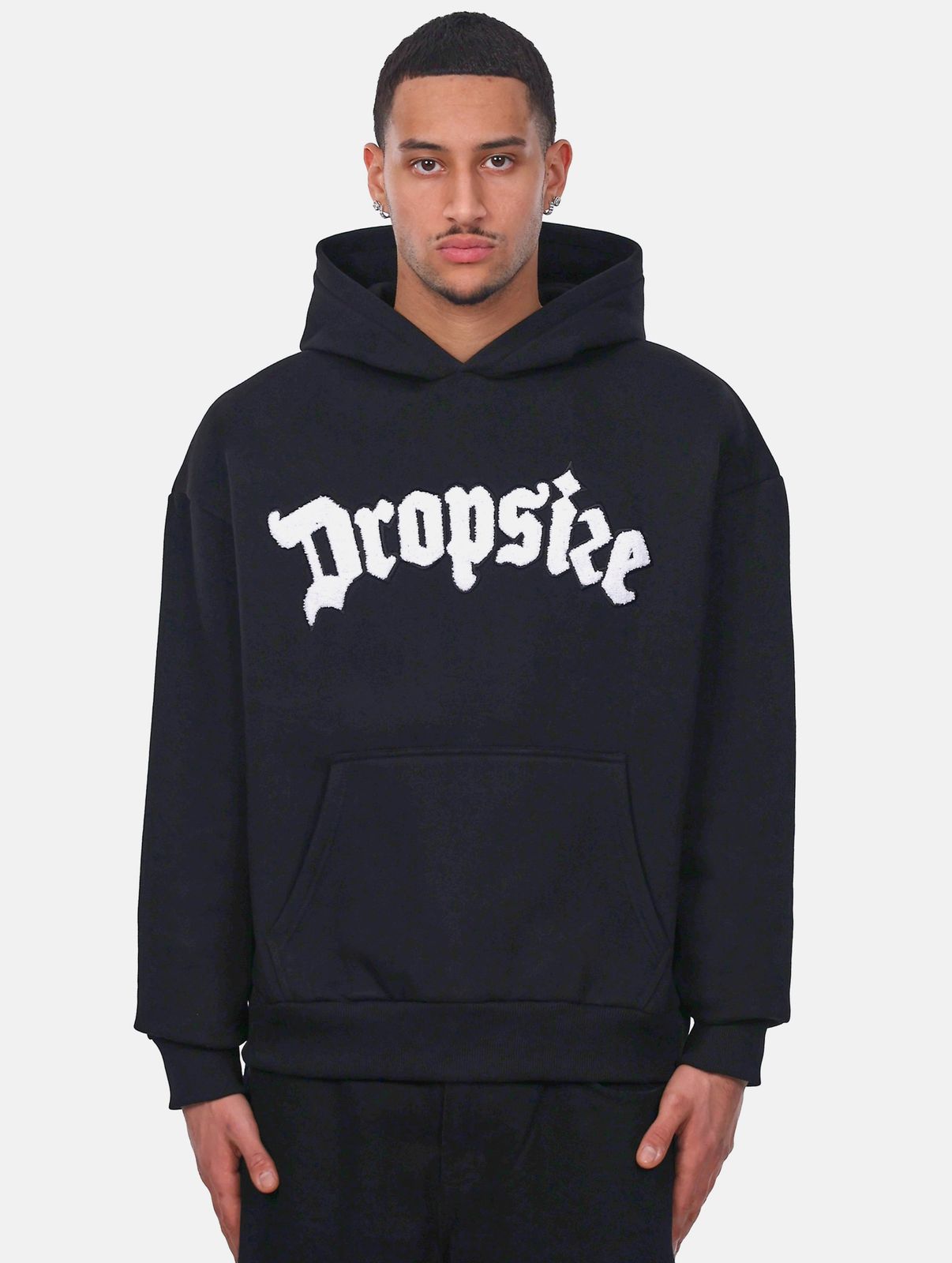 Dropsize Herren Hoodie mit Reißverschluss aus Baumwolle