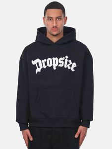 Sweat à capuche homme confortable, coupe ajustée, fermeture éclair, coton, noir