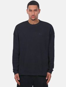 T-shirt da uomo oversize casual, in cotone, nera