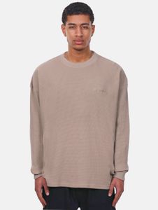 bequemes Dropsize Herren Sweatshirt Rippbündchen Oversize mit Baumwolle Beige