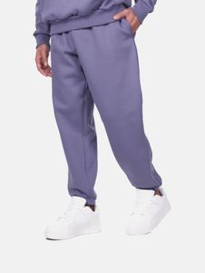 Modern drop-size men's jeans with ribbed cuffs and cotton trim, purple