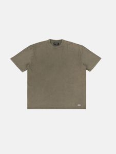 modernes Dropsize Herren T-Shirt Rippbündchen Oversize 260 g/m² mit Baumwolle Grün