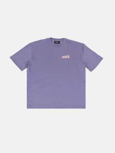 T-shirt oversize da uomo casual, 210 g/m², cotone, viola