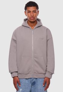 moderner Dropsize Herren Hoodie Reißverschluss Rippbündchen mit Baumwolle Beige