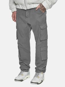 Modern drop-size men's jeans with zipper pockets, cotton, grey
