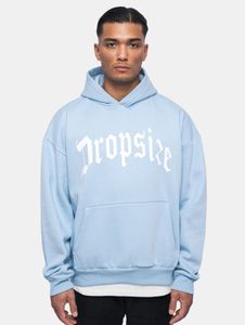 lässiger Dropsize Herren Hoodie mit Baumwolle Hell-Blau
