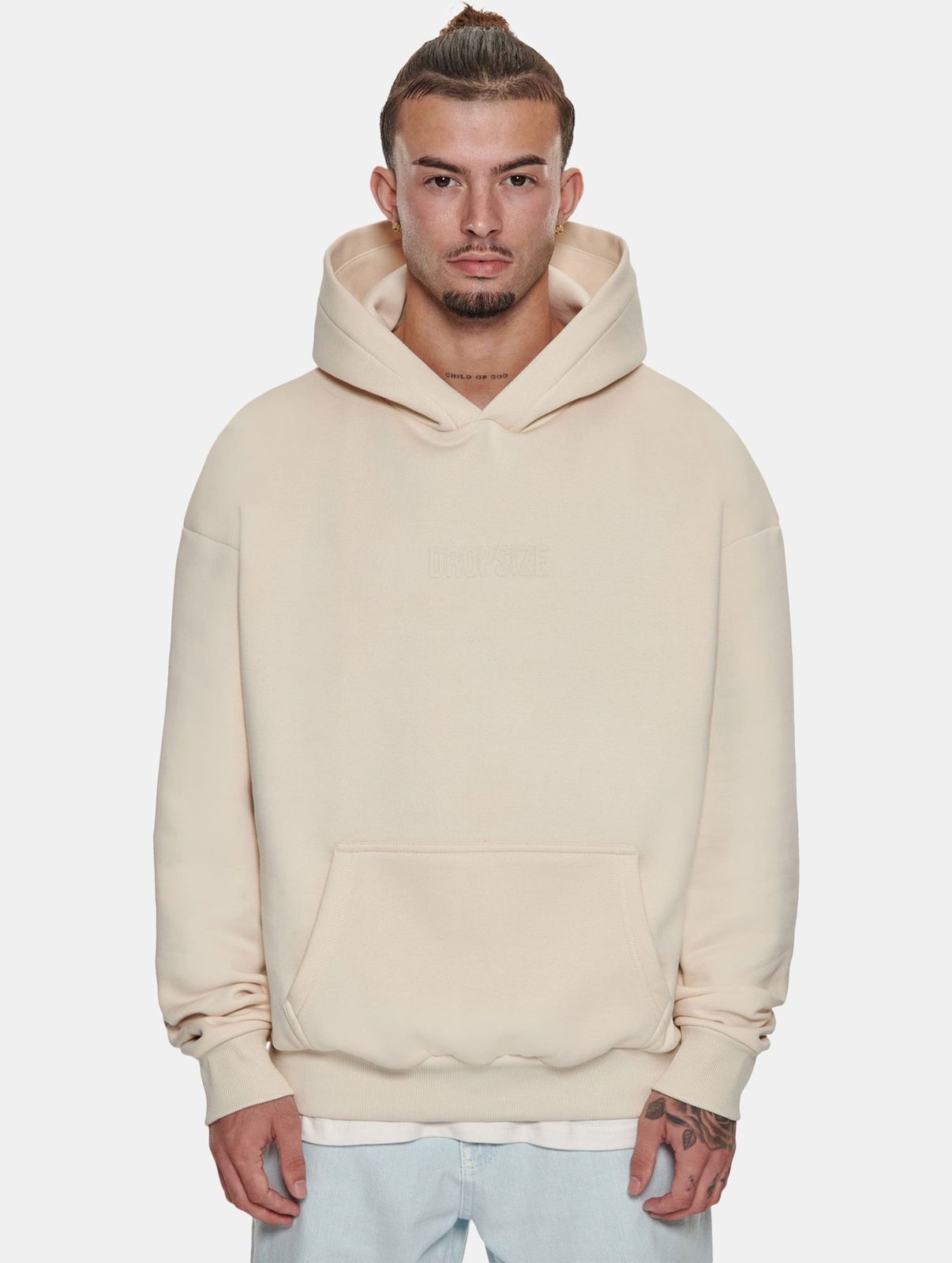 Dropsize Herren Hoodie 360 g/m² mit Baumwolle Beige