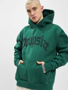 Soft drop-size men's hoodie, 360 g/m², cotton, green