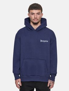lässiger Dropsize Herren Hoodie mit Baumwolle Blau