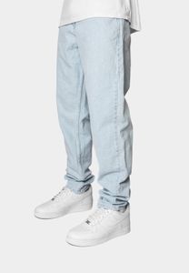 moderne Dropsize Herren Jeans Reißverschluss mit Baumwolle Hell-Blau