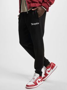 Stylish drop-size men's jeans with cotton, black
