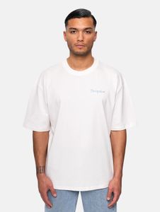 Comoda t-shirt da uomo di taglia ridotta, in cotone, bianca