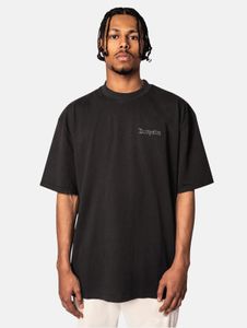 T-shirt da uomo moderna a maniche corte in cotone, nera