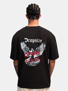 modernes Dropsize Herren T-Shirt mit Baumwolle Schwarz