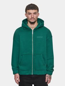 weicher Dropsize Herren Hoodie Reißverschluss Kapuze mit Baumwolle Grün