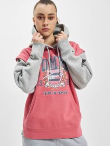 lässiger Tommy Hilfiger Damen Hoodie Kordelzug Rippbündchen mit Baumwolle Rosa
