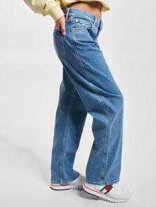 moderne Tommy Jeans Damen Jeans Reißverschluss Taschen Blau
