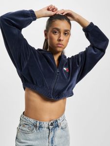 Felpa con cappuccio da donna Tommy Jeans, morbida, con ampio cappuccio e coulisse, in cotone, blu.