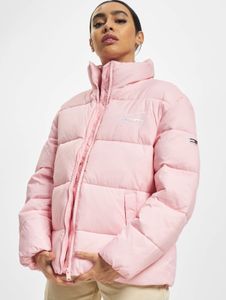 bequeme Tommy Jeans Damen Jeans Reißverschluss gesteppt Rosa