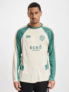 Comfortable Ecko Unltd. men's T-shirt with pockets, ribbed cuffs, beige/green
