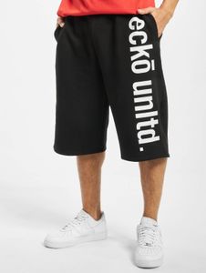 Short léger pour homme Ecko Unltd., avec cordon de serrage et poches, 360 g/m² coton, noir