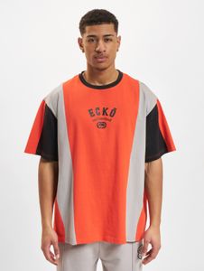 Casual Ecko Unltd. men's oversized cotton T-shirt, red/grey/black