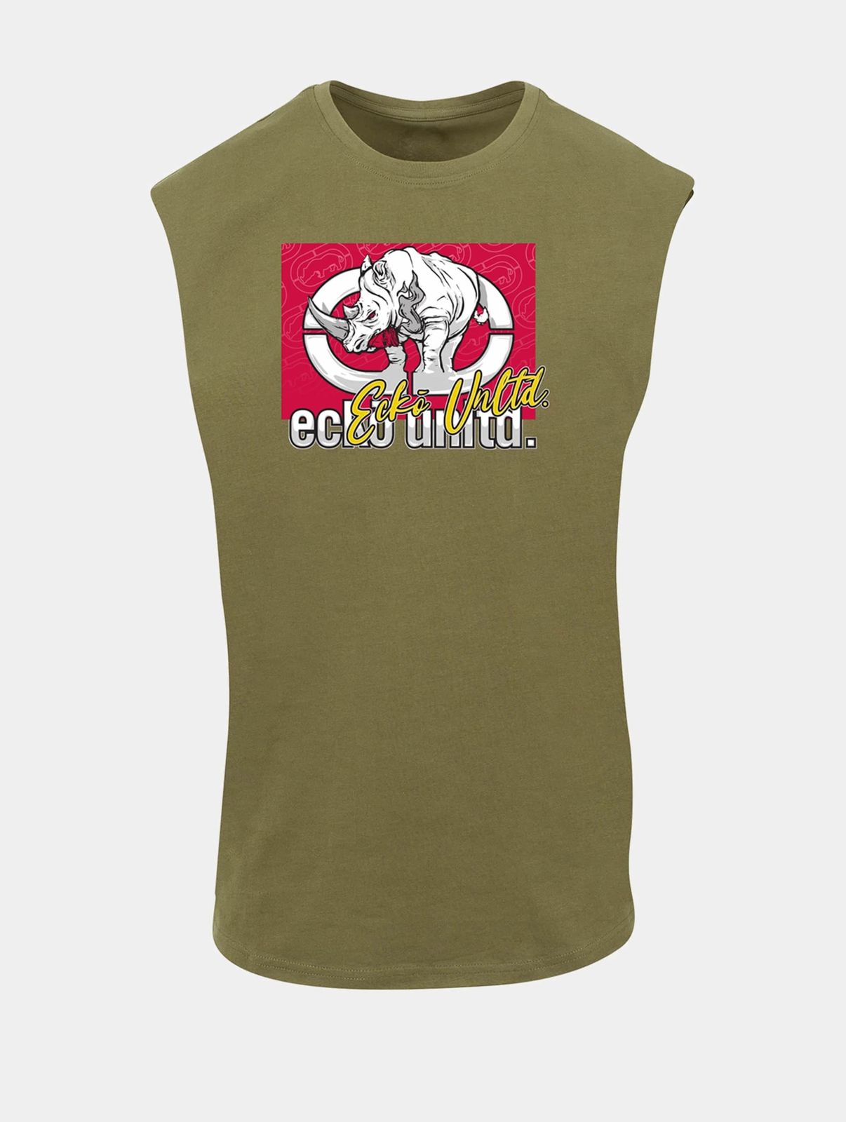 Ecko Unltd. Herren T-Shirt Khaki Baumwolle