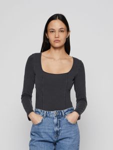 Robe stretch Freddy pour femme, en coton noir, tendance.