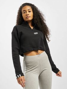 weicher adidas Damen Hoodie Reißverschluss mit Baumwolle Schwarz