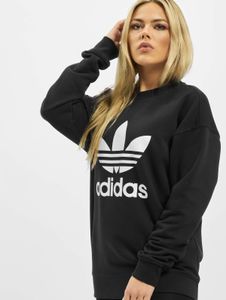 weiches adidas Damen Sweatshirt mit Baumwolle Schwarz/Weiß