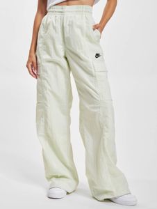 moderne NIKE Damen Jeans Kordelzug Taschen Creme-Weiß