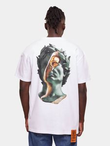 bequemes Forgotten Faces Herren T-Shirt Oversize 240 g/m² mit Baumwolle Weiß