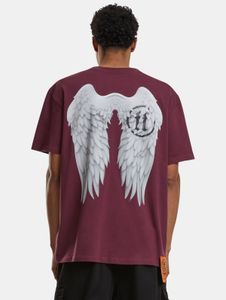 sportliches Forgotten Faces Herren T-Shirt Oversize mit Baumwolle Bordeaux-Rot