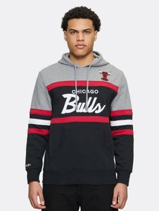 Felpa con cappuccio moderna da uomo Mitchell & Ness in cotone, nera