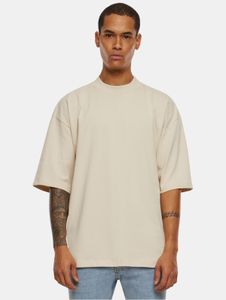 lässiges 2Y Premium Herren T-Shirt Rippbündchen Oversize mit Baumwolle Beige